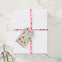 Beren met kerst in het Evergreen Forest Cadeaulabel