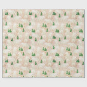 Beren met kerst in het Evergreen Forest Cadeaupapier (Vlak)