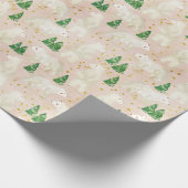 Beren met kerst in het Evergreen Forest Cadeaupapier (Hoek)