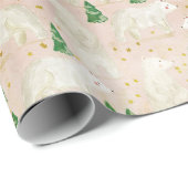 Beren met kerst in het Evergreen Forest Cadeaupapier (Rol Hoek)