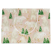 Beren met kerst in het Evergreen Forest Groot Cadeauzakje (Voorkant)