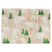 Beren met kerst in het Evergreen Forest Groot Cadeauzakje (Achterkant)