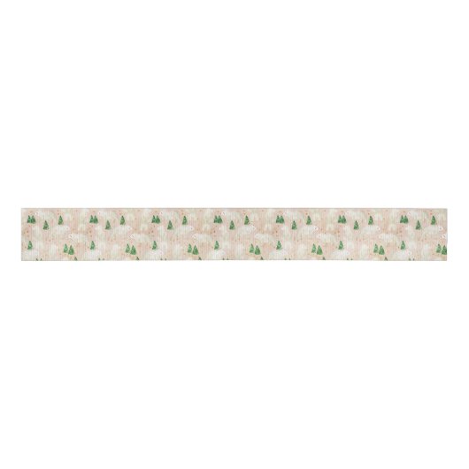 Beren met kerst in het Evergreen Forest Grosgrain Lint (Voorkant)