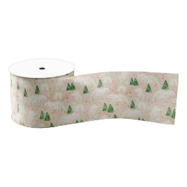 Beren met kerst in het Evergreen Forest Grosgrain Lint