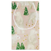 Beren met kerst in het Evergreen Forest Klein Cadeauzakje (Achterkant)