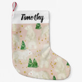 Beren met kerst in het Evergreen Forest Kleine Kerstsok (Voorkant)