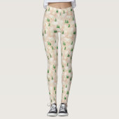 Beren met kerst in het Evergreen Forest Leggings (Voorkant)