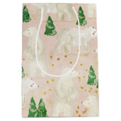 Beren met kerst in het Evergreen Forest Medium Cadeauzakje (Voorkant)