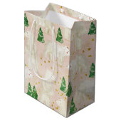 Beren met kerst in het Evergreen Forest Medium Cadeauzakje (Achterkant Gekanteld)
