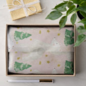 Beren met kerst in het Evergreen Forest Tissuepapier (Geschenk)