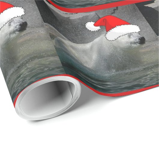 Beren met kerstpolen cadeaupapier (Rol Hoek)