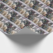 Beren met kerstpolen cadeaupapier (Hoek)