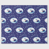 Beren met kerstpolen cadeaupapier (Vlak)