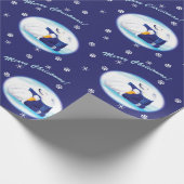 Beren met kerstpolen cadeaupapier (Hoek)