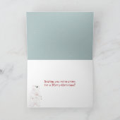 Beren met kerstpolen feestdagen kaart (Binnen)