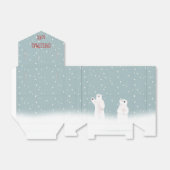 Beren met kerstpootkoek in sneeuw bedankdoosjes (Uitgevouwen)