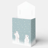 Beren met kerstpootkoek in sneeuw bedankdoosjes (Geopend)