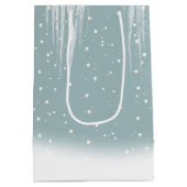 Beren met kerstpootkoek in sneeuw medium cadeauzakje (Achterkant)