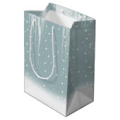 Beren met kerstpootkoek in sneeuw medium cadeauzakje (Achterkant Gekanteld)