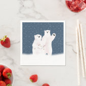 Beren met kerstpootkoek in sneeuw servet (Insitu)