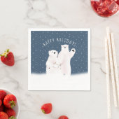 Beren met kerstpootkogels servet (Insitu)