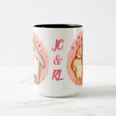 Beren met persoonlijke tassen tweekleurige koffiemok (Center)