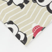 Beren met zwarte, witte en roze panda, rugzak fleece deken (Hoek)