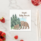 Beren Neutrale Waterverf Baby shower Servet (Insitu)