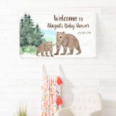 Beren Neutrale Waterverf Baby shower Spandoek (Insitu)