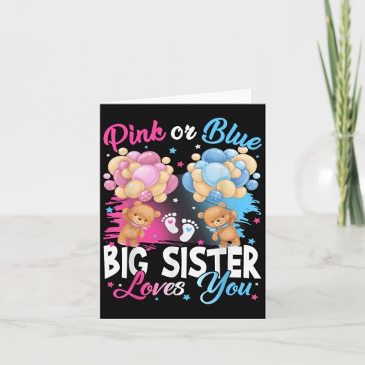 Beren NK of Blue Big Sister Loves You Geslachtsope Kaart (Voorkant)