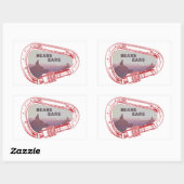 Beren oorlogen klimmen Carabiner Rechthoekige Sticker (Vel)