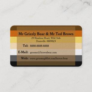 Beren op Beer Vlag Gay Grooms Contact Kaart Contactkaartje