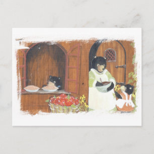 Beren op de bakdag briefkaart