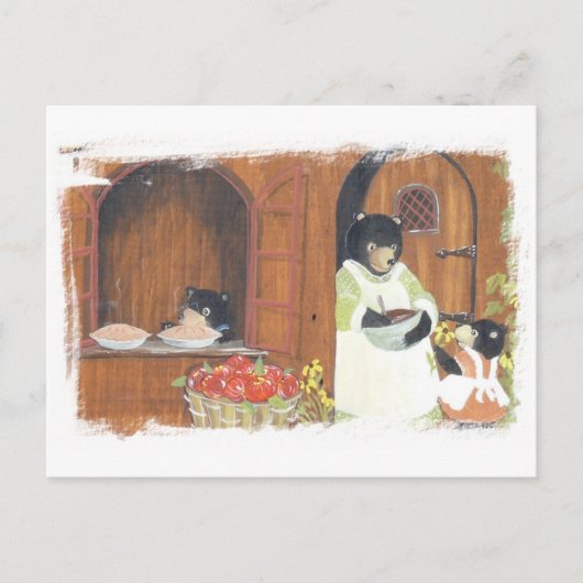 Beren op de bakdag briefkaart (Voorkant)