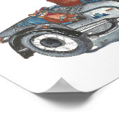 Beren op de motorfiets met Sidecar Adventure Awage Poster (Hoek)