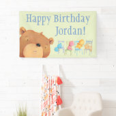 Beren op de verjaardag van de presidentsverkiezing spandoek (Insitu)