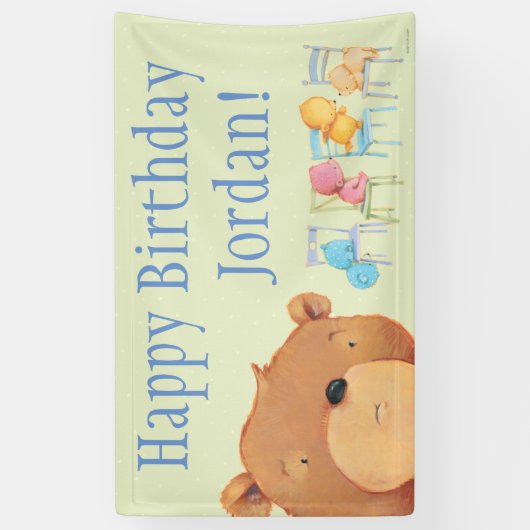 Beren op de verjaardag van de presidentsverkiezing spandoek (Verticaal)