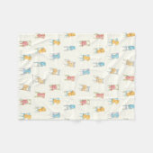 Beren op het patroon van stoelen fleece deken (Voorkant (Horizontaal))