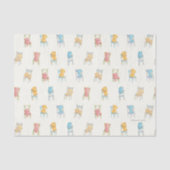 Beren op het patroon van stoelen tissuepapier (Voorkant)