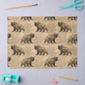 Beren over bruine ontkoppeling tissuepapier (Craft)