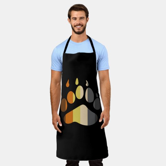 Beren pootstreep schort (Gedragen)