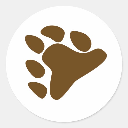 BEREN POOTSYMBOOL RONDE STICKER (Voorkant)