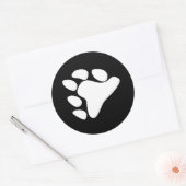 BEREN POOTSYMBOOL WIT RONDE STICKER (Envelop)