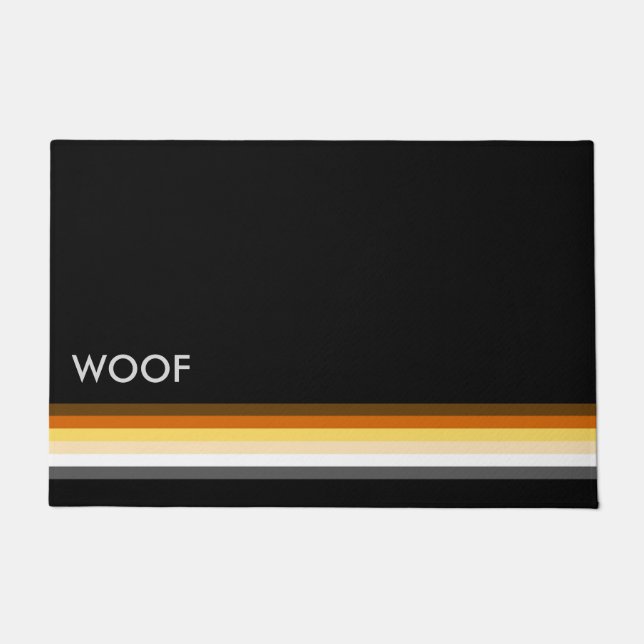 Beren Pride Flag WOOF Deurmat (Voorkant)