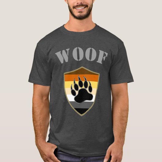 Beren Pride vlag Beer Paw Wof T-shirt (Voorkant)
