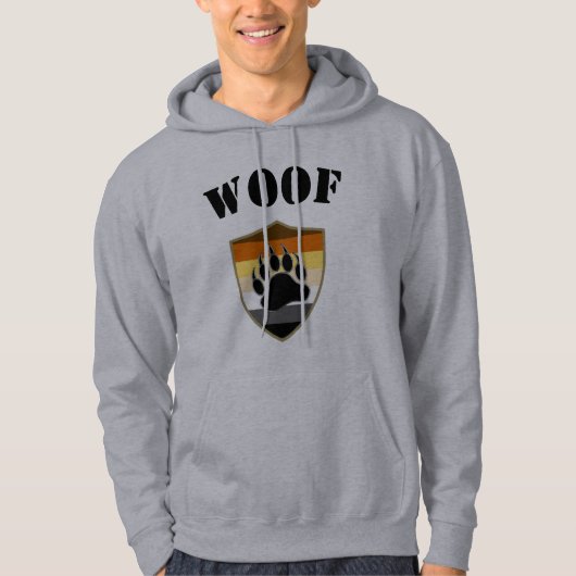 Beren Pride vlag Beer Poot Woof Hoodie (Voorkant)