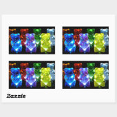 Beren Rechthoekige Sticker (Vel)