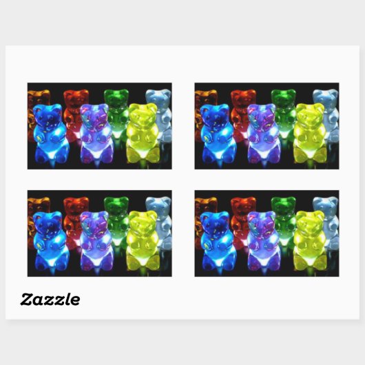 Beren Rechthoekige Sticker (Vel)