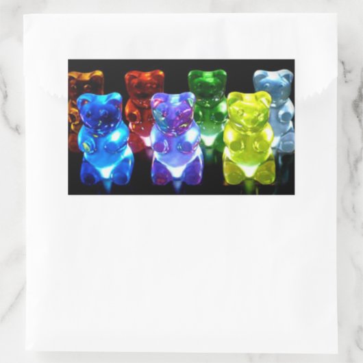 Beren Rechthoekige Sticker (Tas)