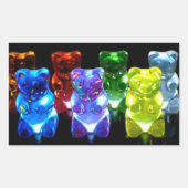 Beren Rechthoekige Sticker (Voorkant)